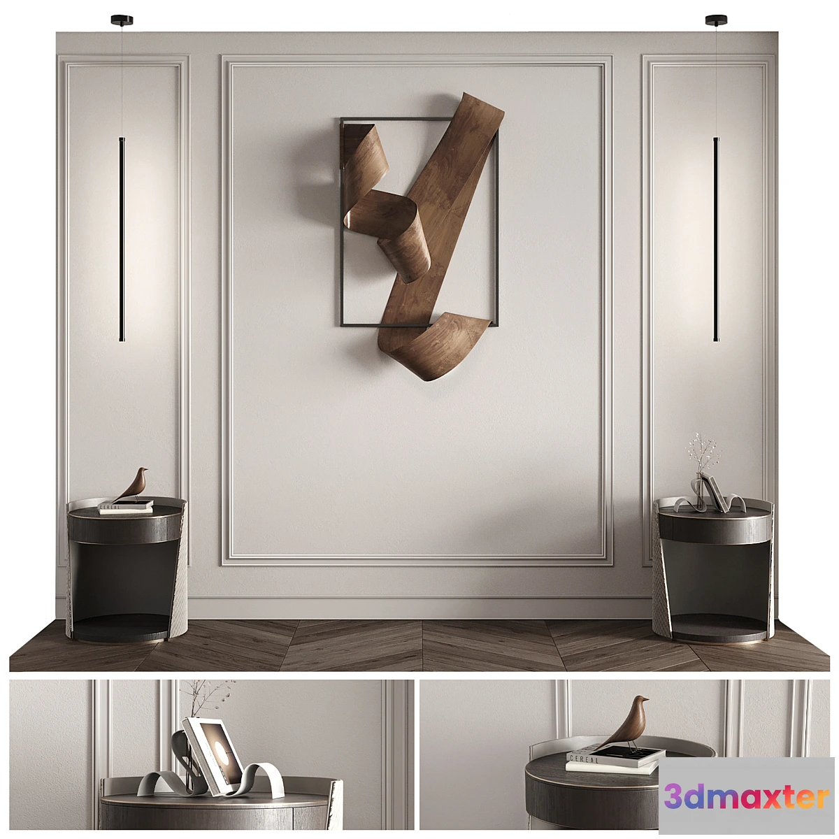 1328012 - wall composition 04 bedroom 3D Max