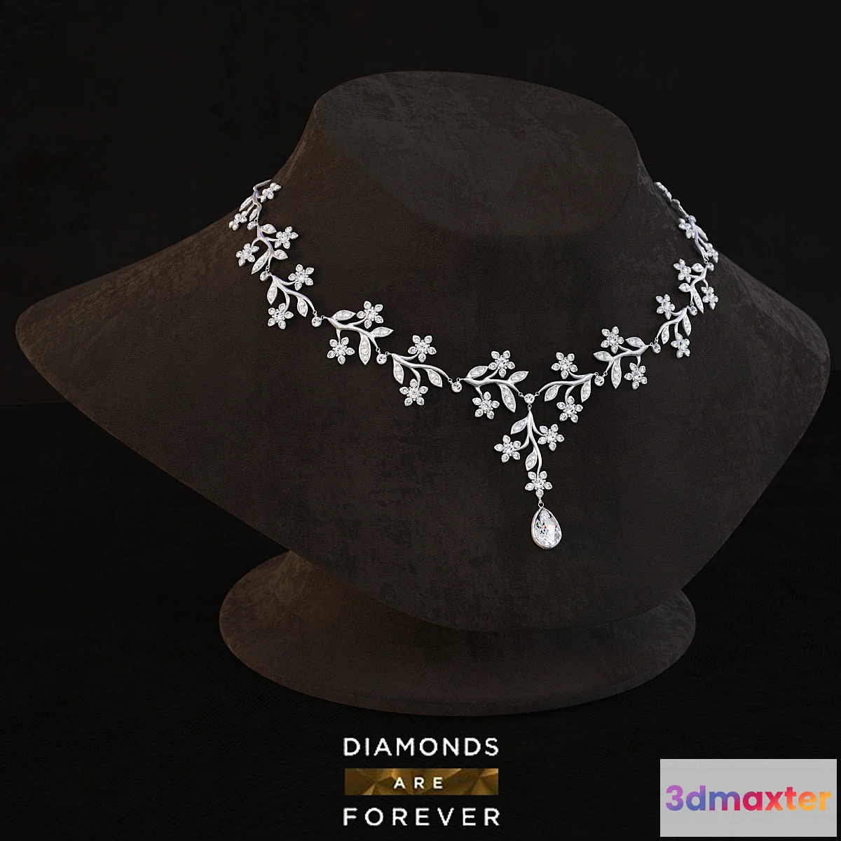 1329312 - Necklace with diamonds 3D Max