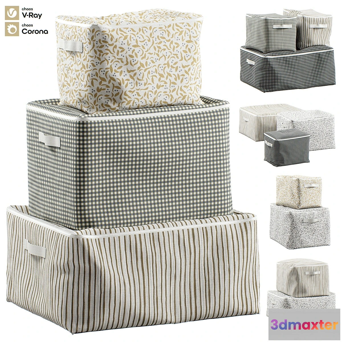 1329876 - Decorative set 101 Storage system 3D Max