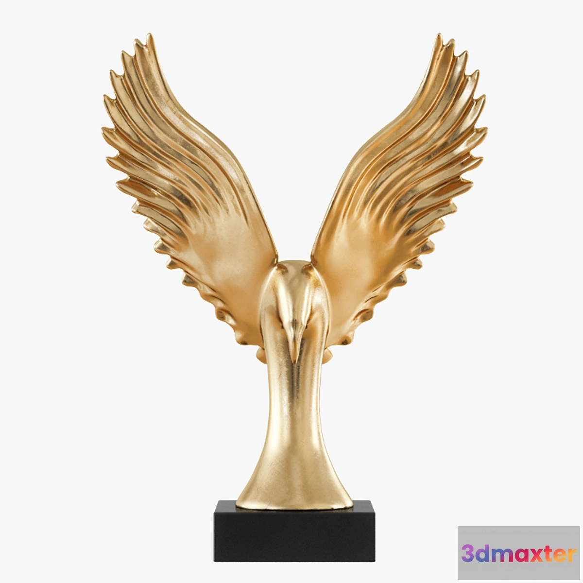 1331303 - Figurine Gold Eagle Wing 3D Max
