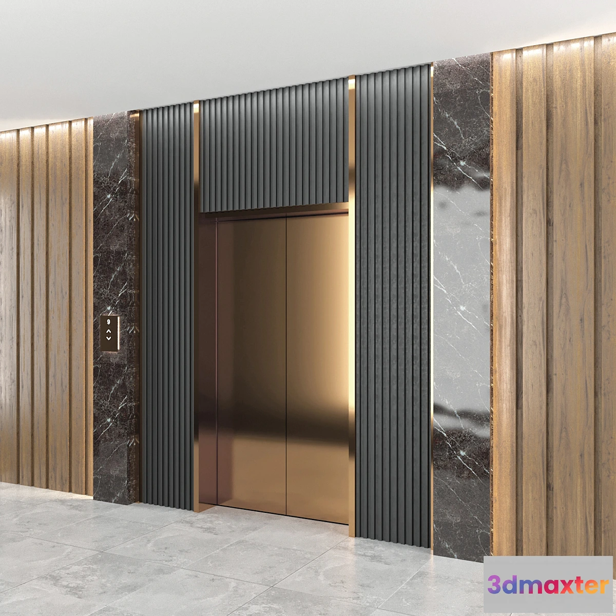 1332546 - Wall panel elevator 3D Max