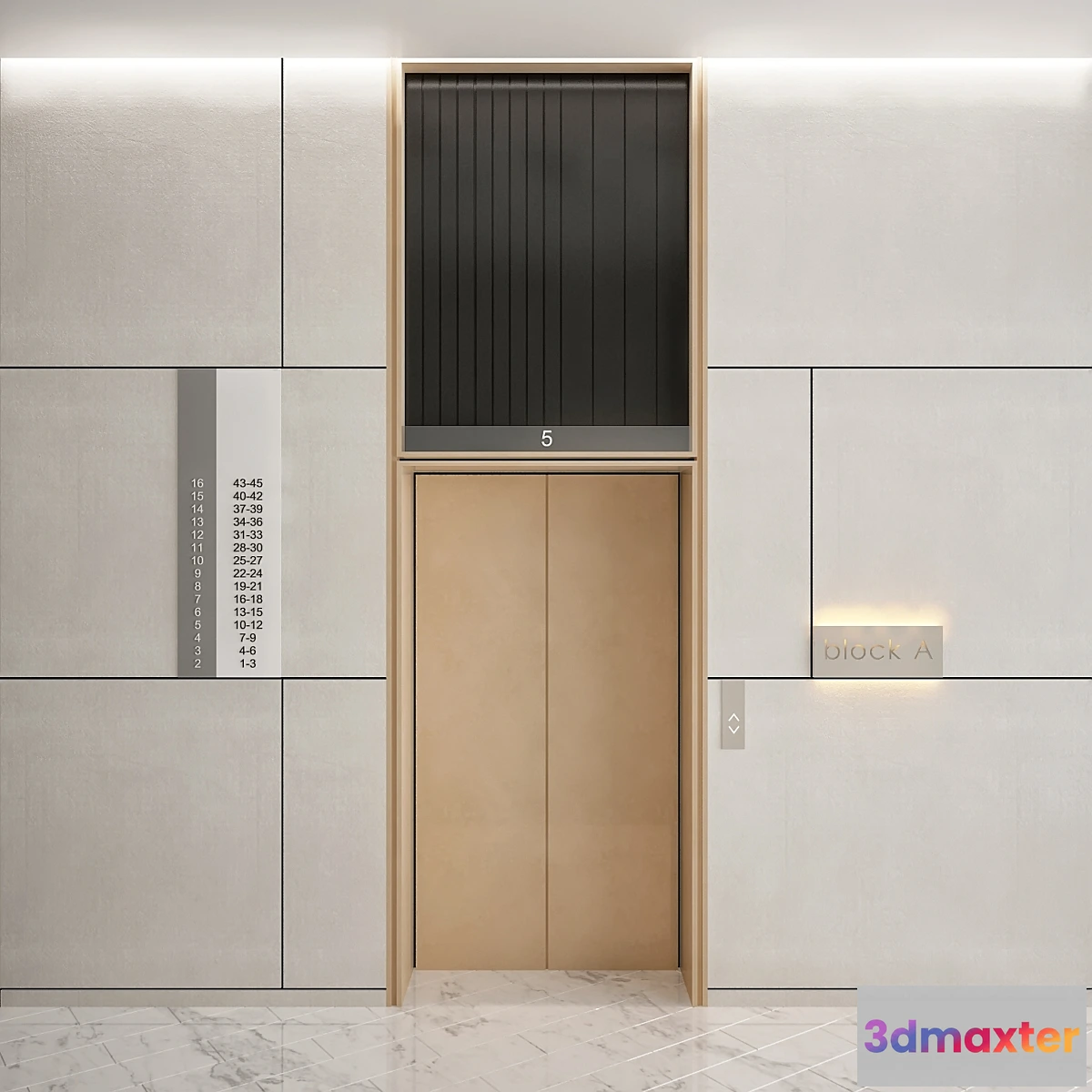 1333121 - Wall panel elevator - No.2 3D Max