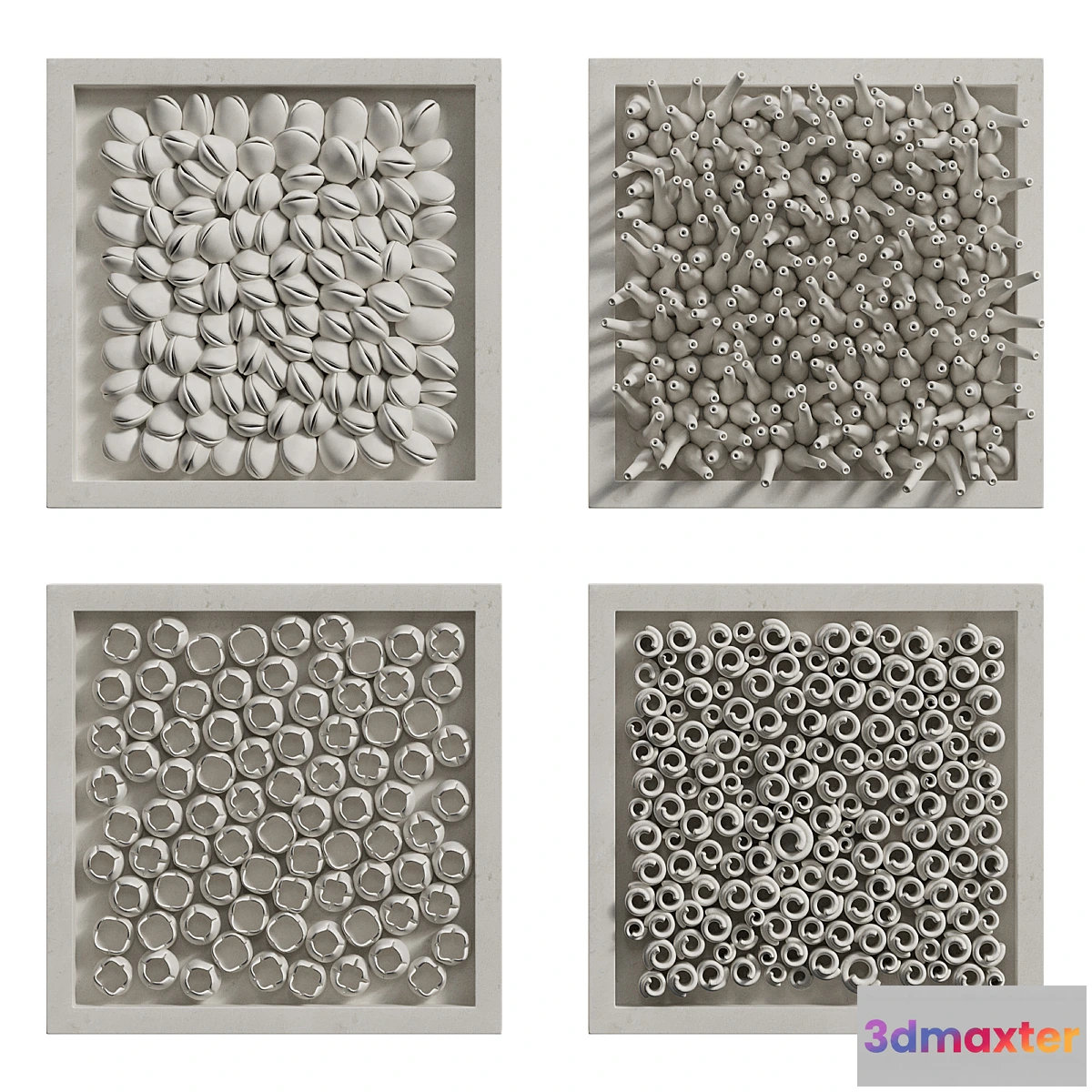 1333631 - Coral Reef Wall Decoration in frames 2 3D Max