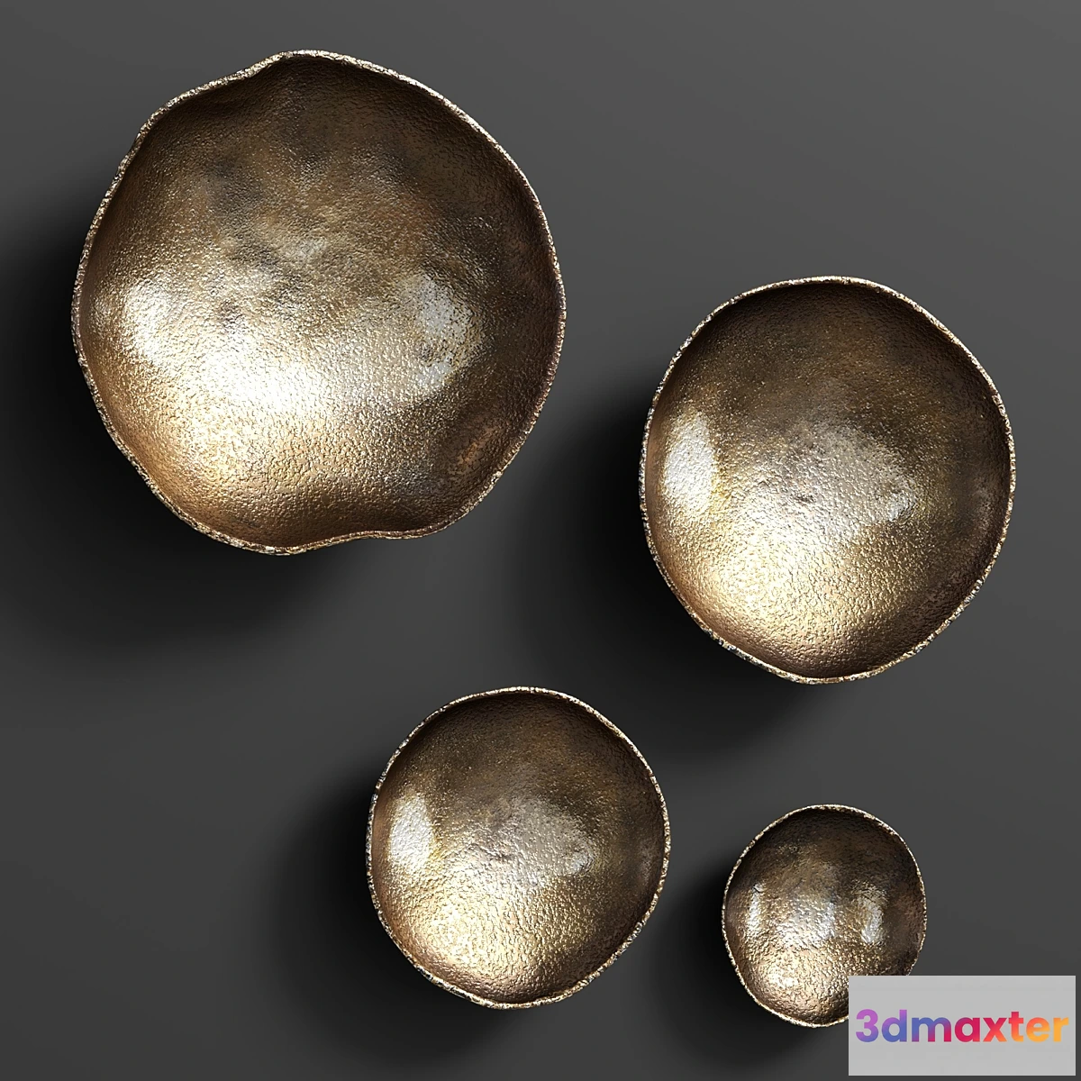 1335916 - Lucky Coins Metal Wall Decor 3D Max