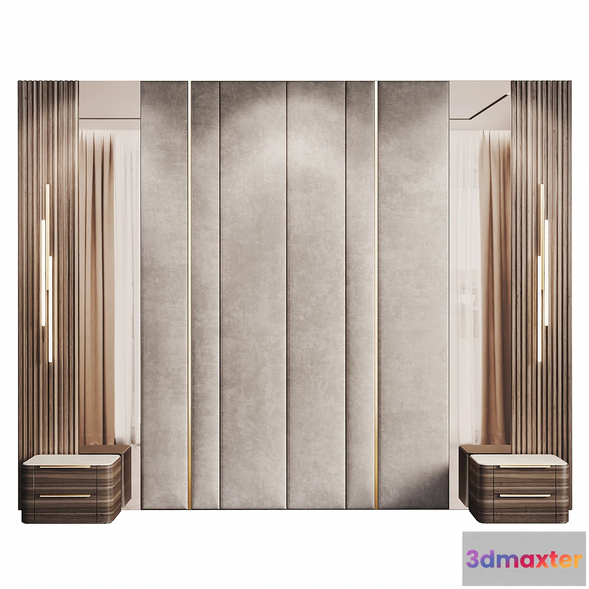 1337361 - Decorative wall panel and headboard 5 - No.2 3D Max
