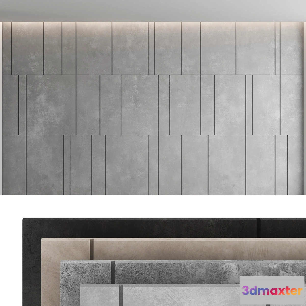 1337888 - Decorative wall panel set 43 3D Max