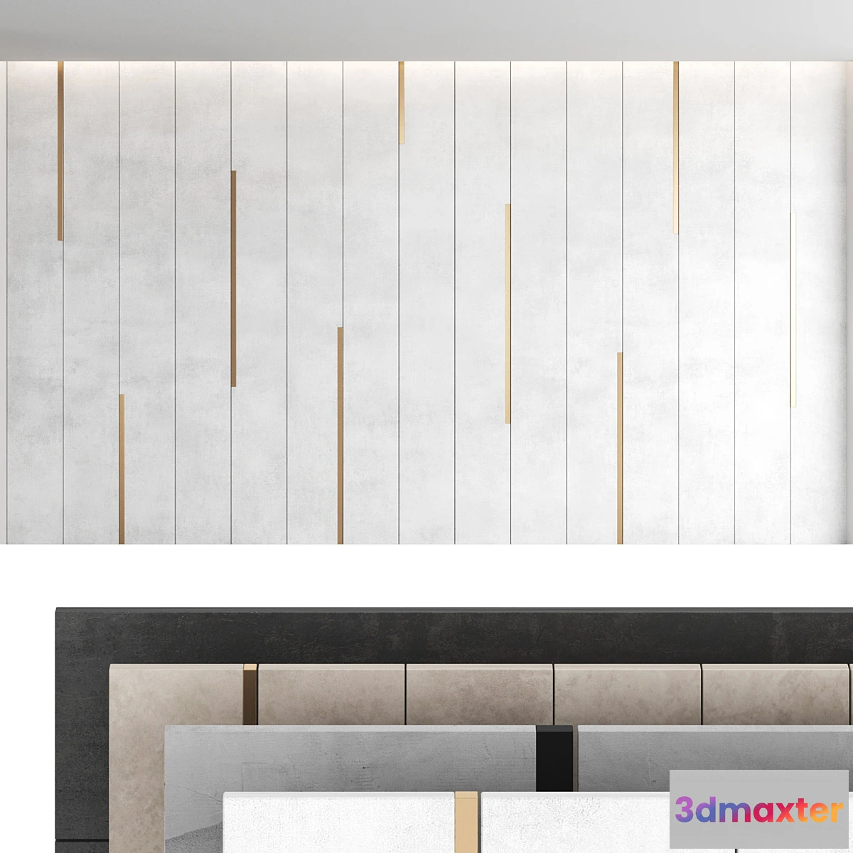 1338197 - Decorative wall panel set 47 3D Max