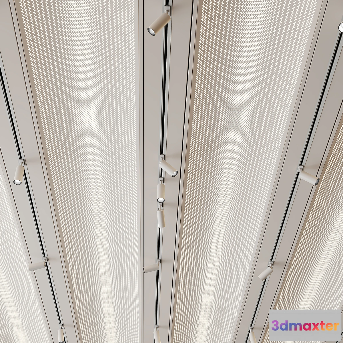 1338654 - Metal Ceiling Design with lighting - No.2 3D Max