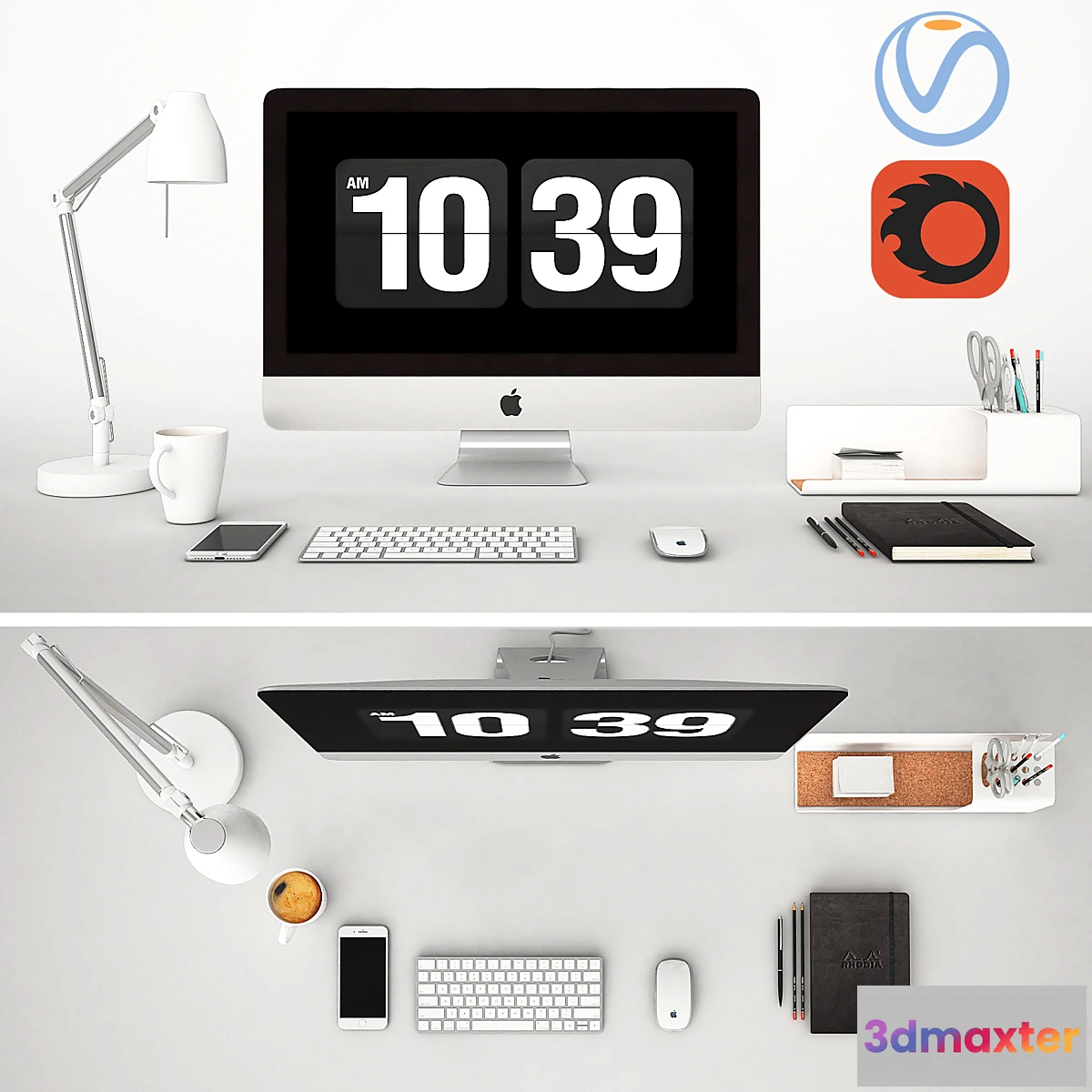 1341273 - Workplace with IMac 3D Max