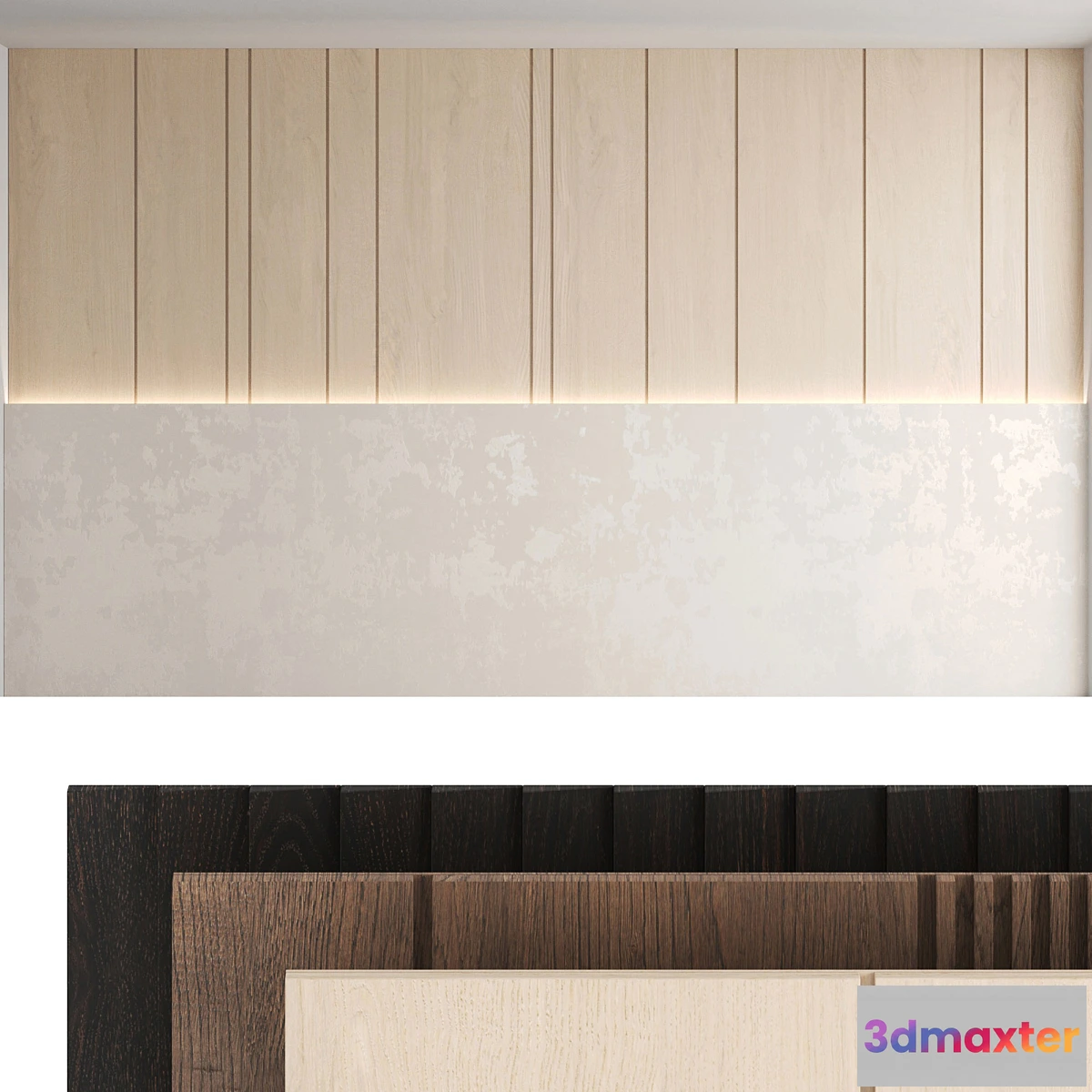 1342898 - Decorative wall panel set 42 3D Max