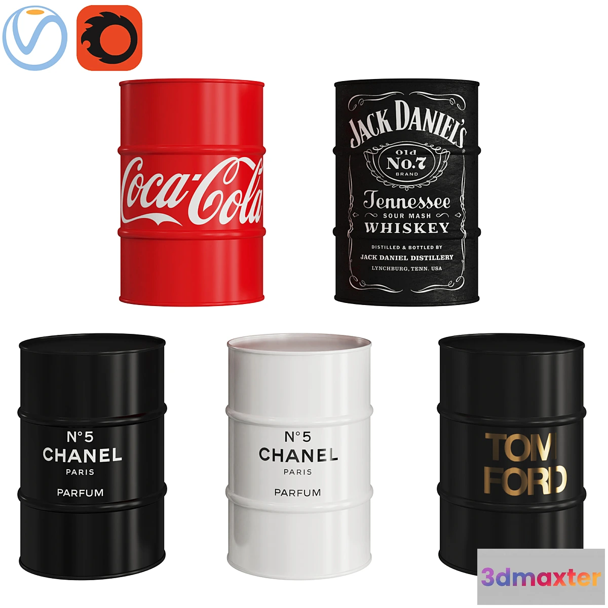 1342908 - Loft barrels 3D Max