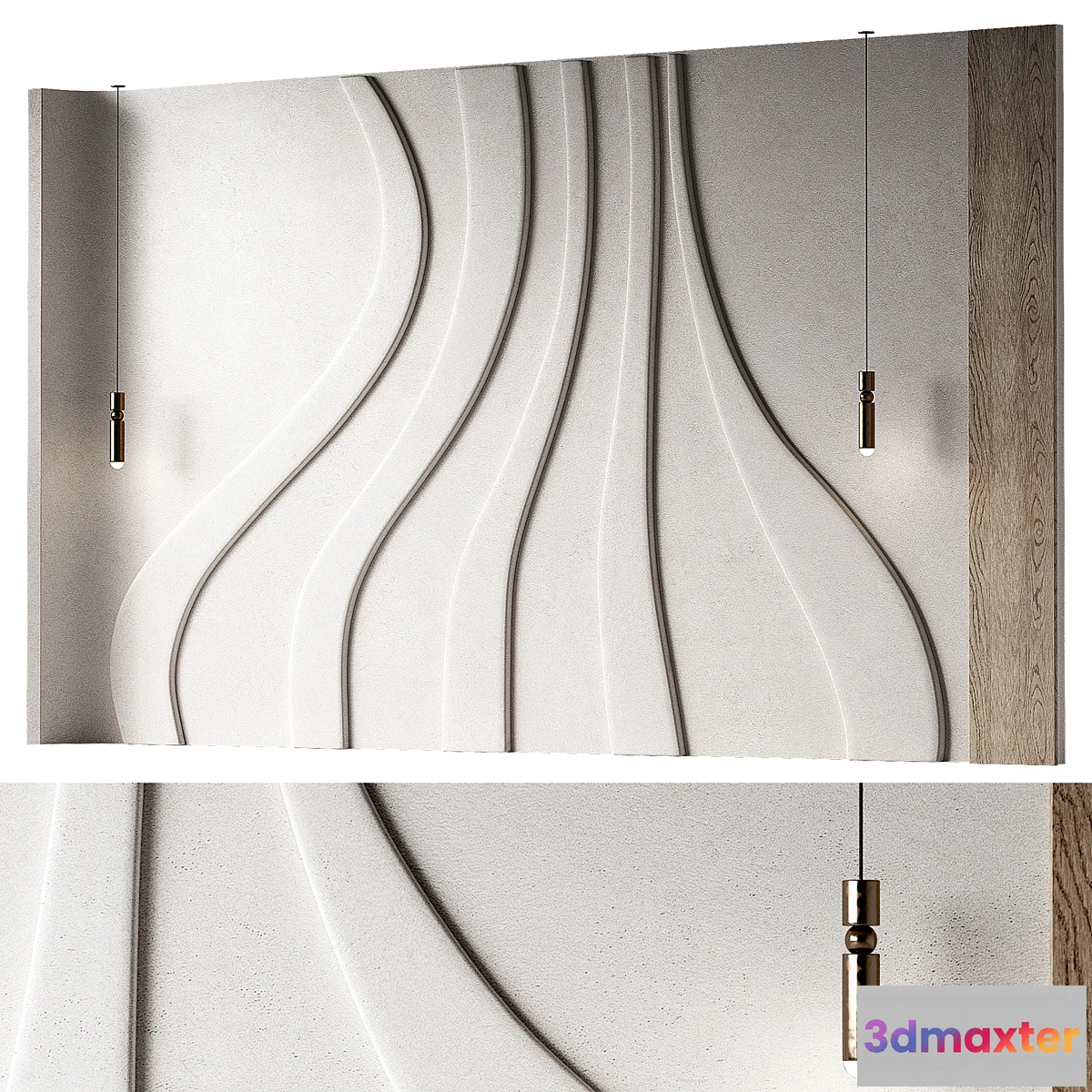 1343245 - Wavy wall panels 4 3D Max