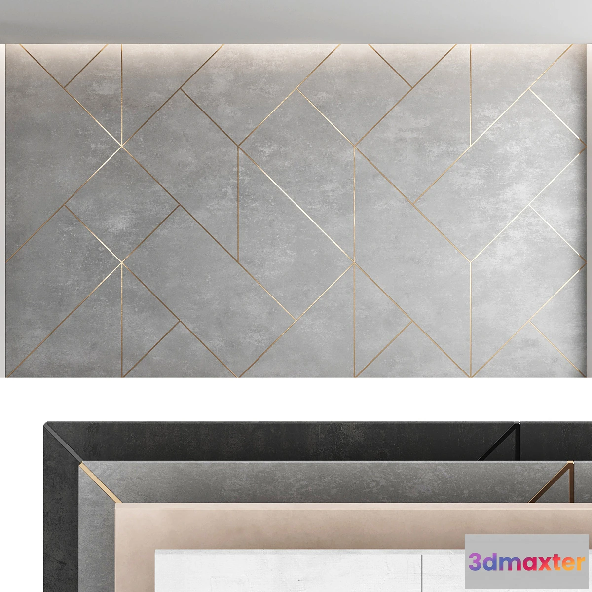 1348426 - Decorative wall panel set 48 3D Max