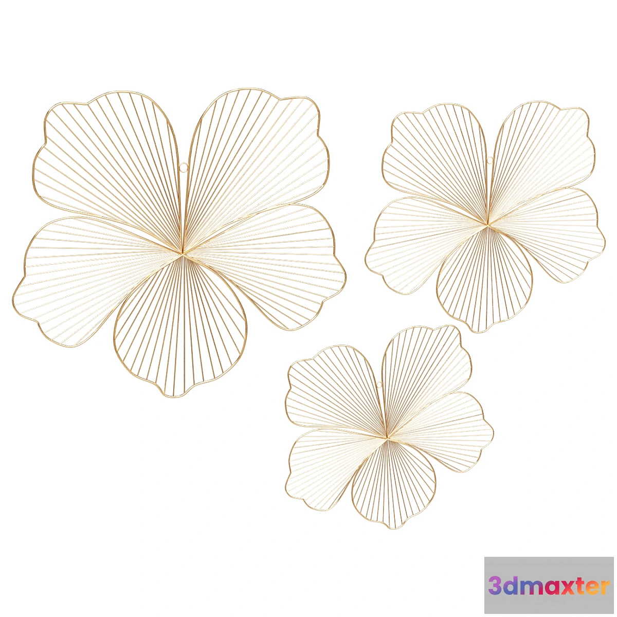 1348526 - Wall Decor Wall panel flowers 3D Max