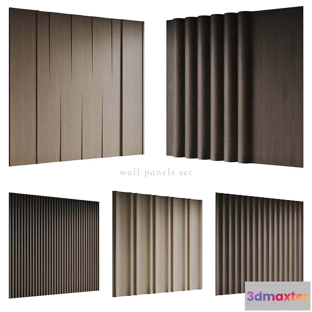 1350223 - Wall panels set Modern 3D Max