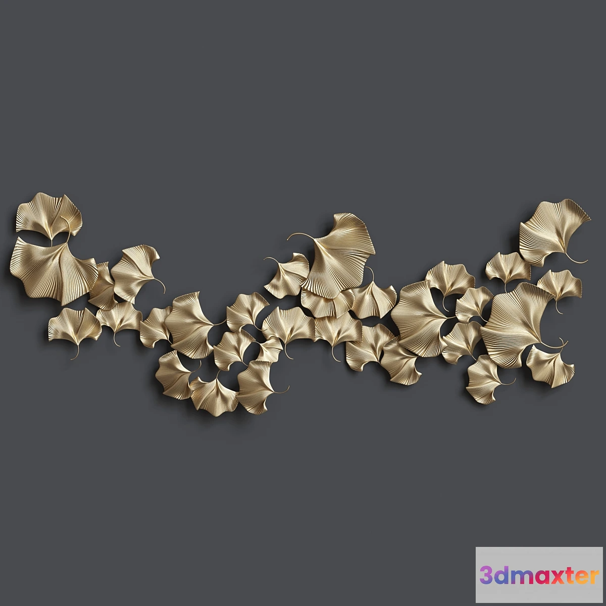 1350279 - Golden ginkgo leaves 3D Max