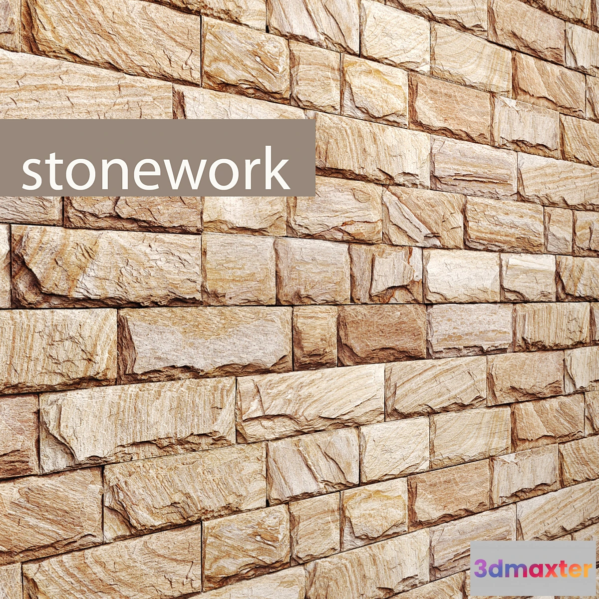 1351744 - Stone masonry. slate stone stone wall wild stone 3D Max