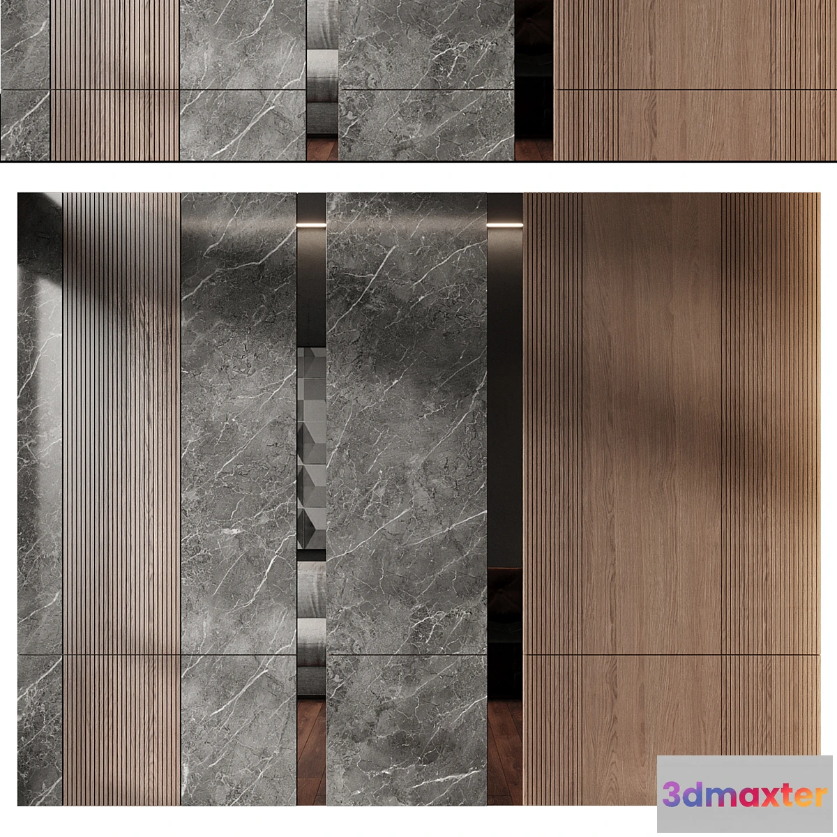 1351996 - wall panels  set 265 3D Max