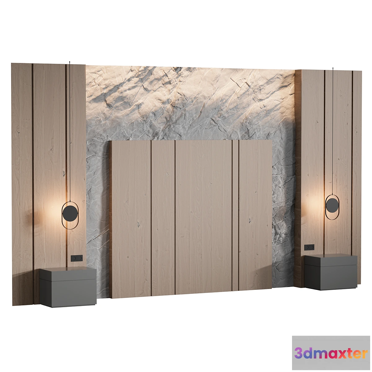 1352494 - Rock Headboard 05  Headboard 3D Max