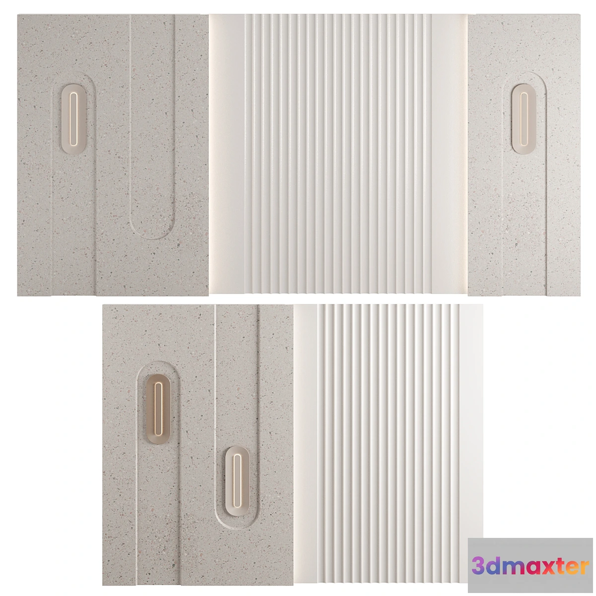 1354555 - Decorative Wall Panel Set №1 - No.2 3D Max