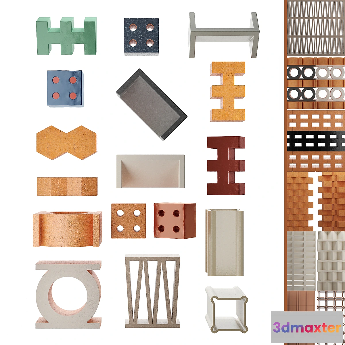1355752 - Mutina 3d elements - No.2 3D Max