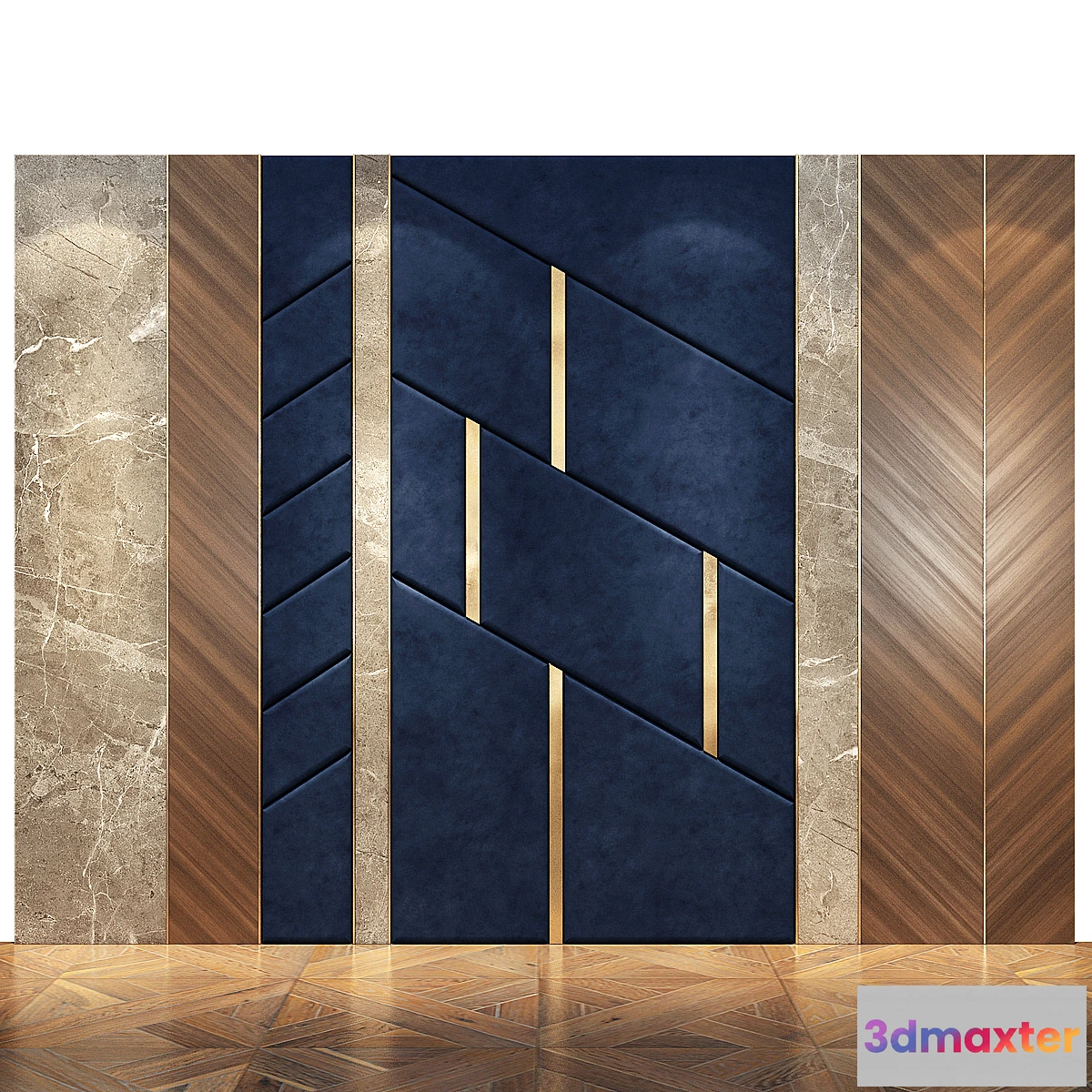 1356131 - Wall Panel  set 48 3D Max