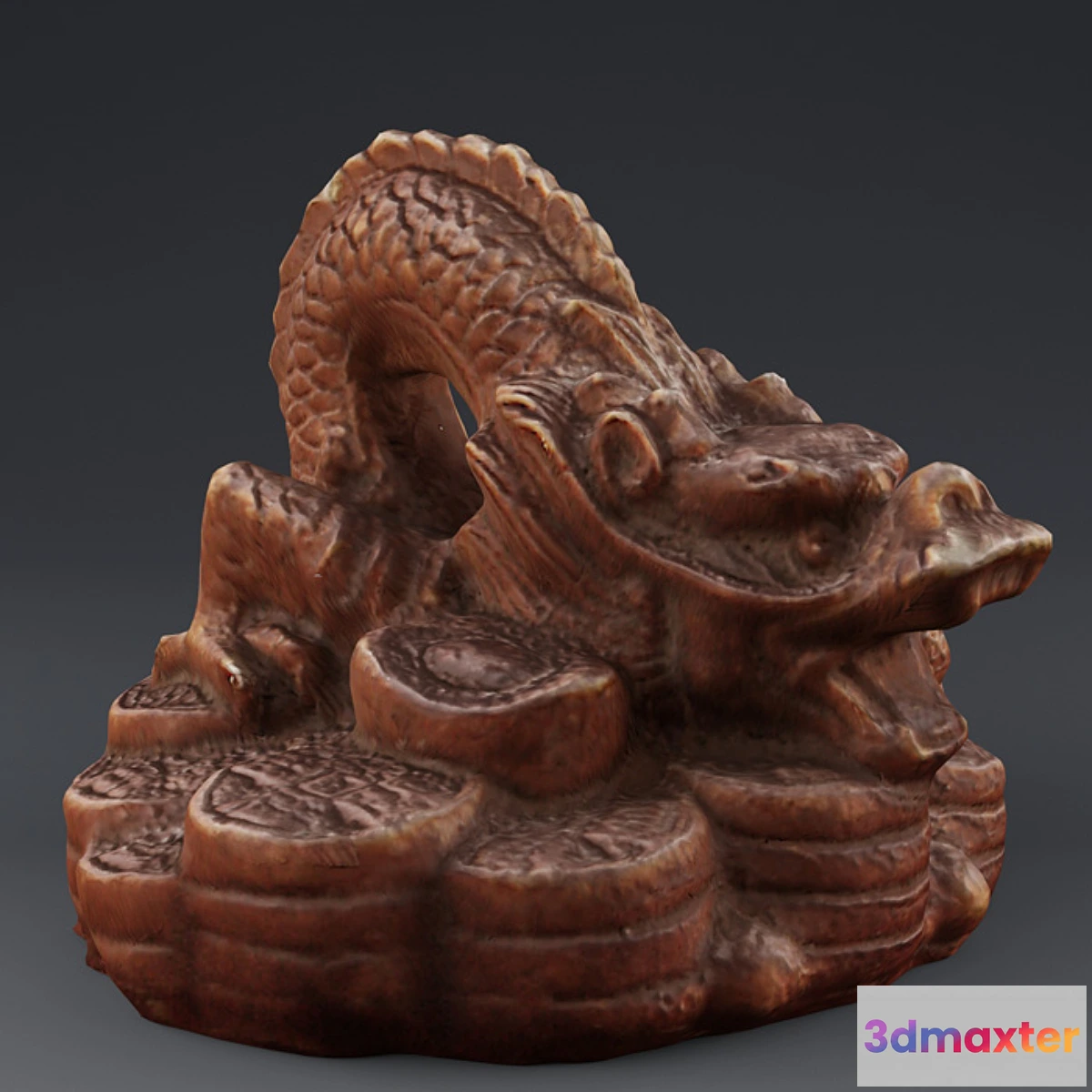 1392462 - Dragon. Terracotta statuette. 3D Max