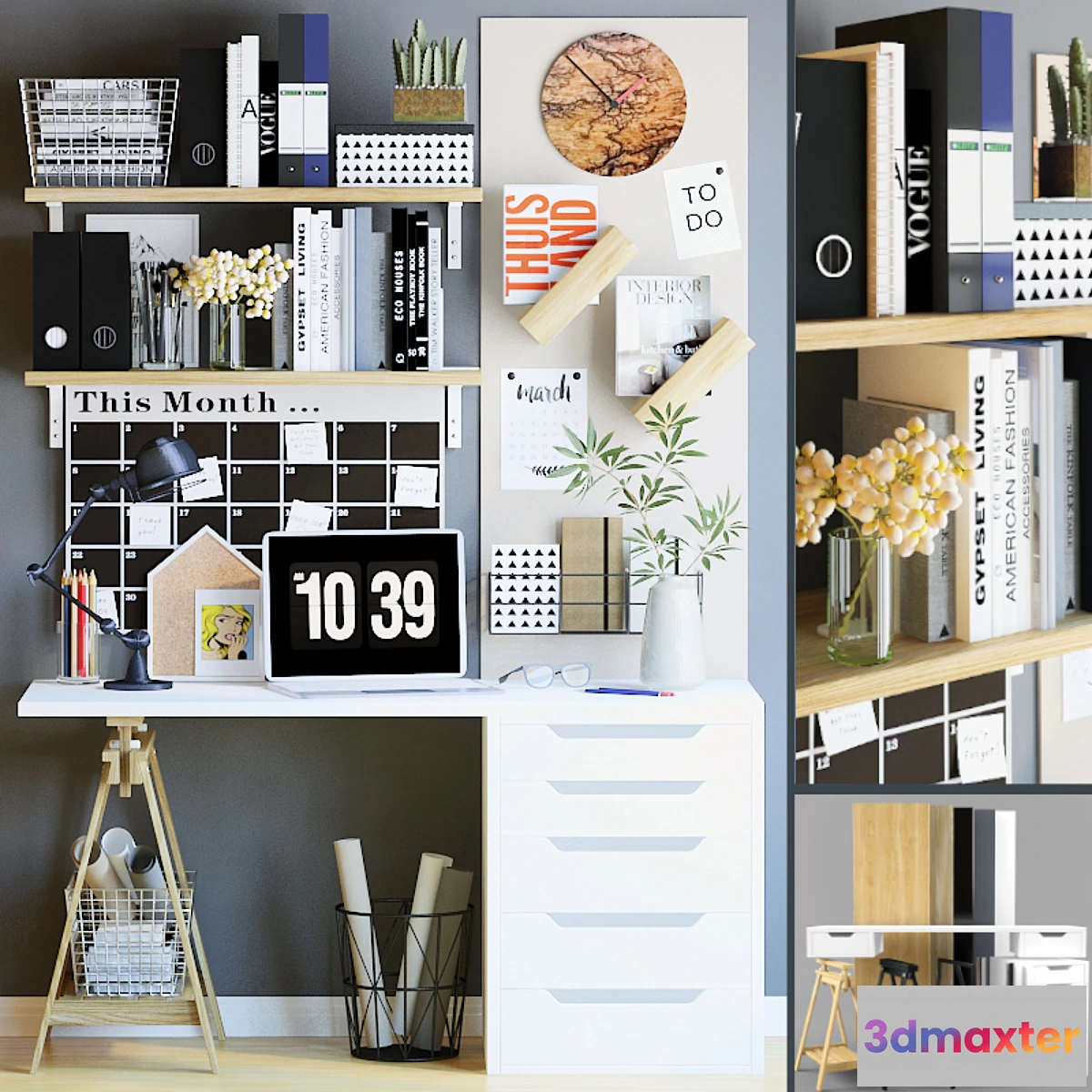 1393008 - Decorative set Wallpaper 3 3D Max