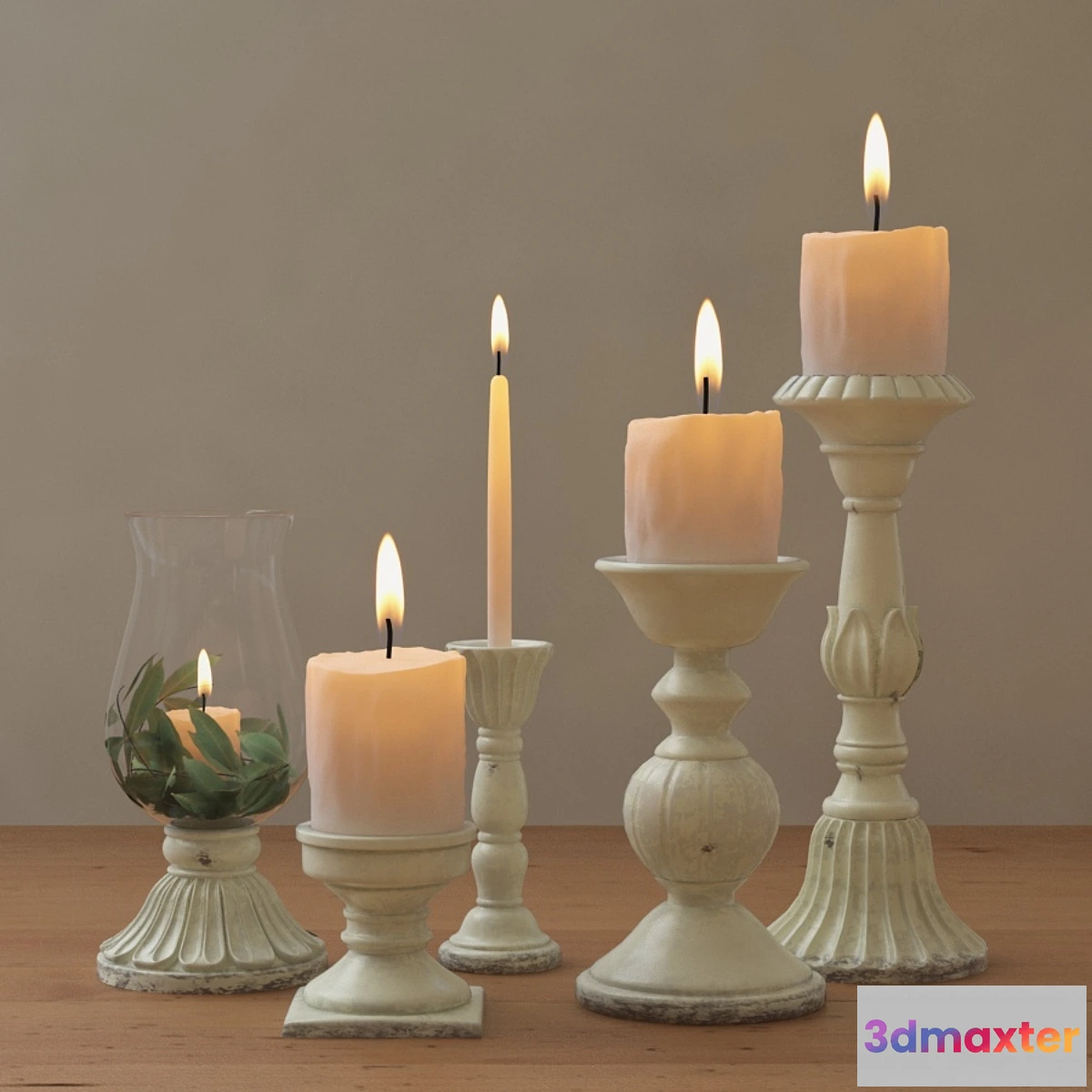 1393016 - LEAH CANDLE HOLDERS 3D Max