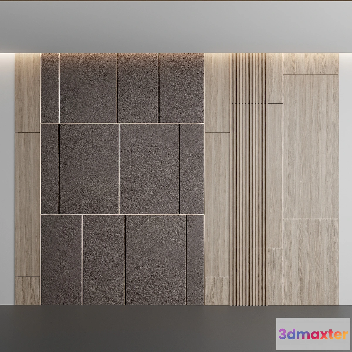 1395864 - Leather Wood Panel 3D Max