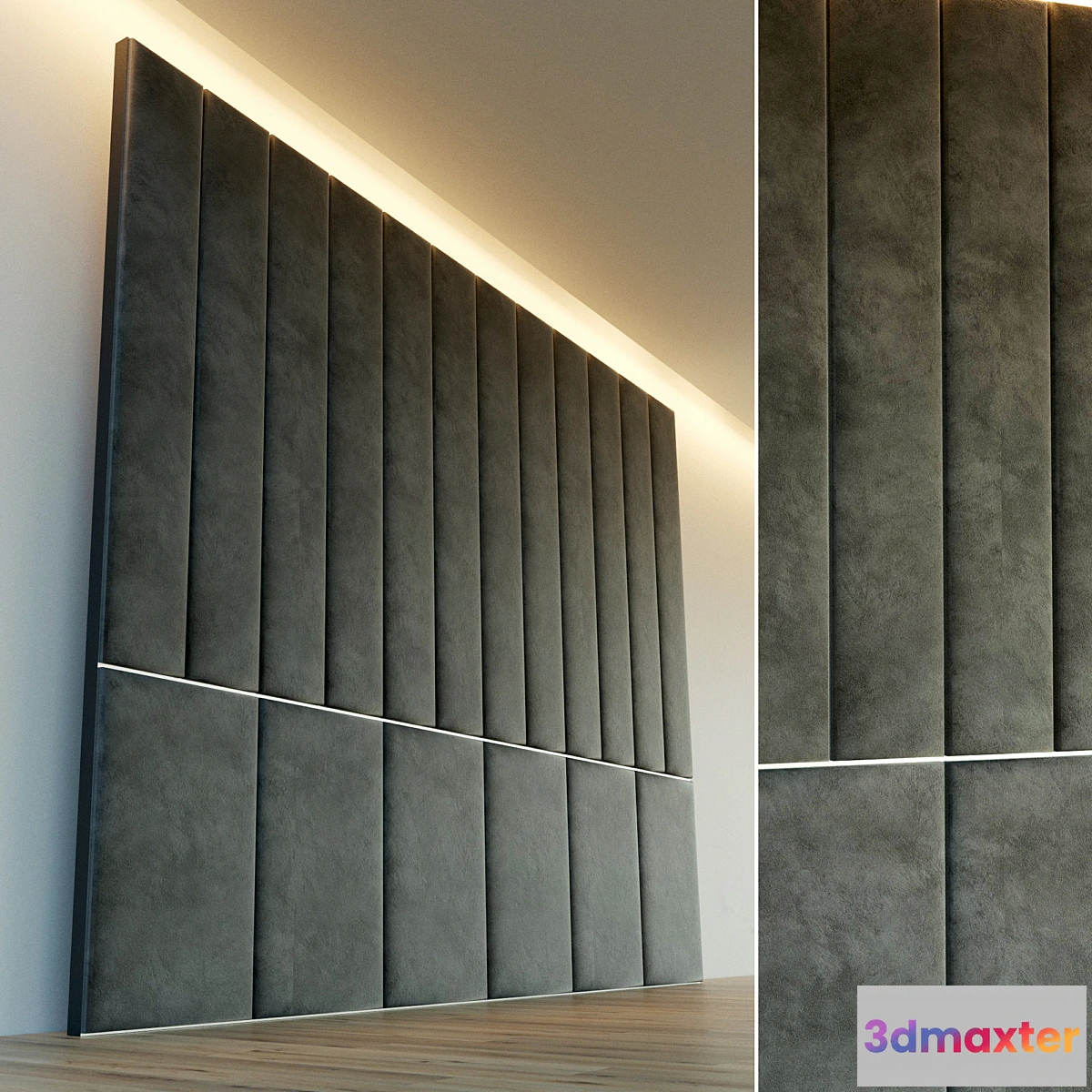 1396250 - Decorative wall. Soft panel. 22 3D Max