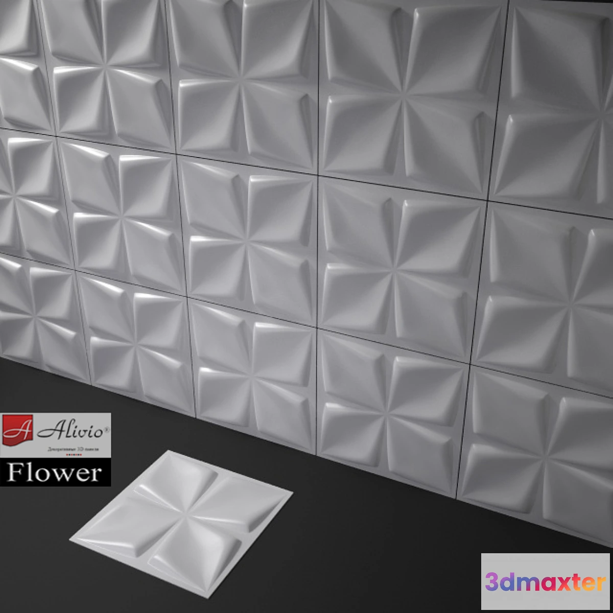 1396798 - 3D panel Alivio Flower 3D Max