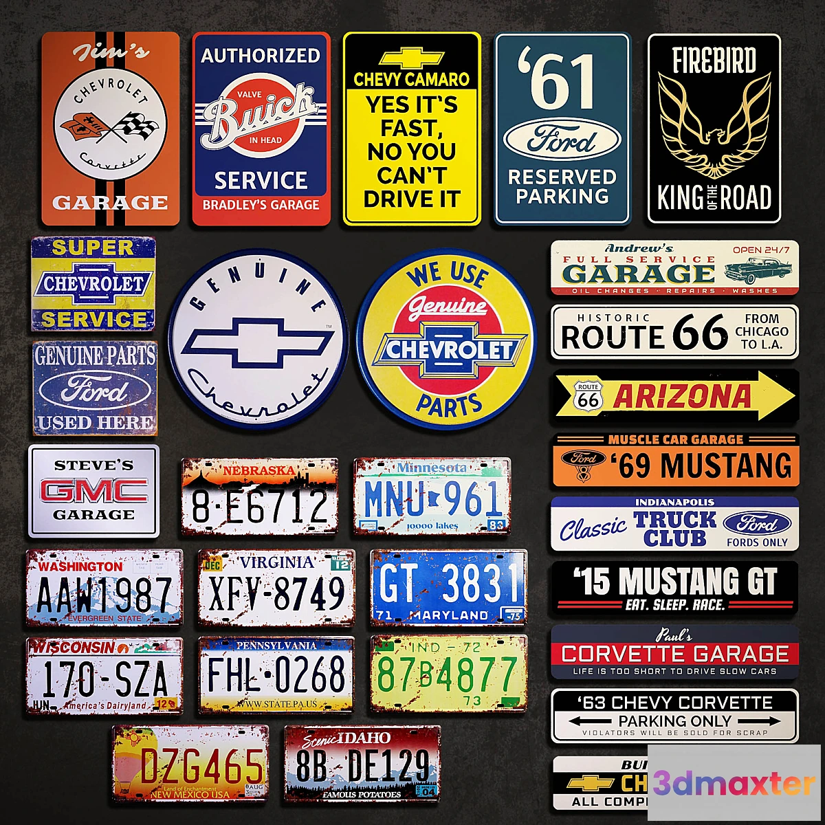 1397674 - Metal Signs №12. Auto 3D Max