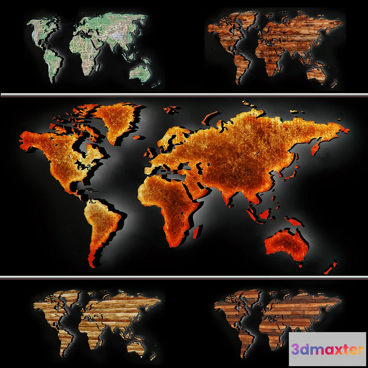 1397828 - World map 3D Max