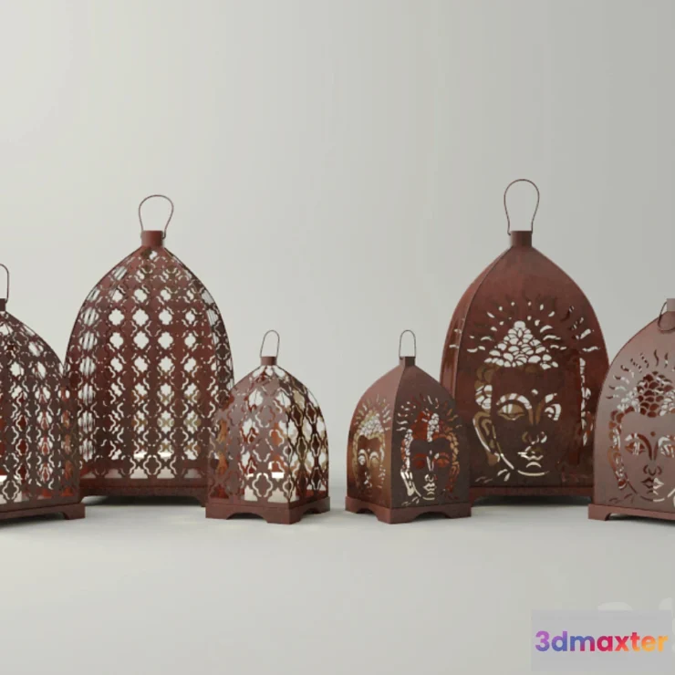 1399008 - Rust Lantern Set 3D Max