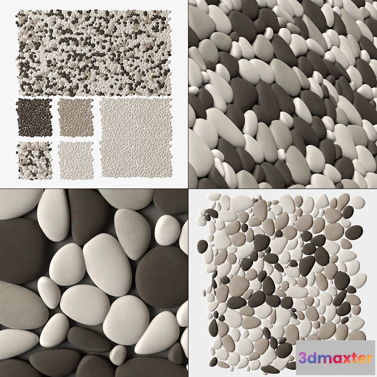 1401934 - Pebble oval big panel tile n1 _ 3D Max