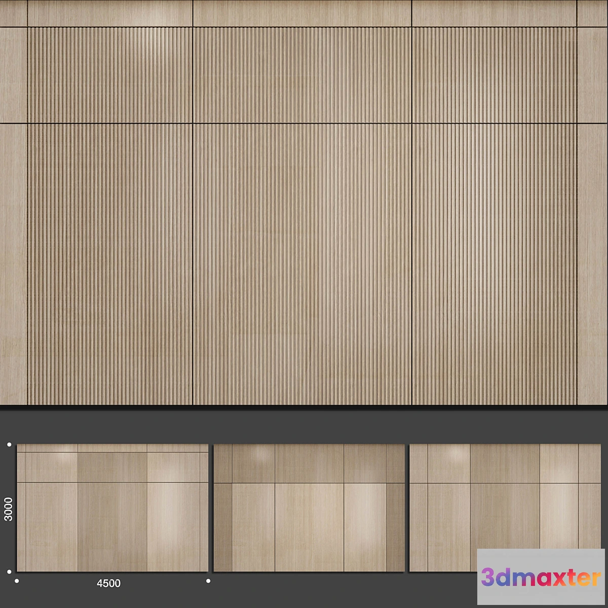 1401940 - Wood Wall Panel 1 3D Max