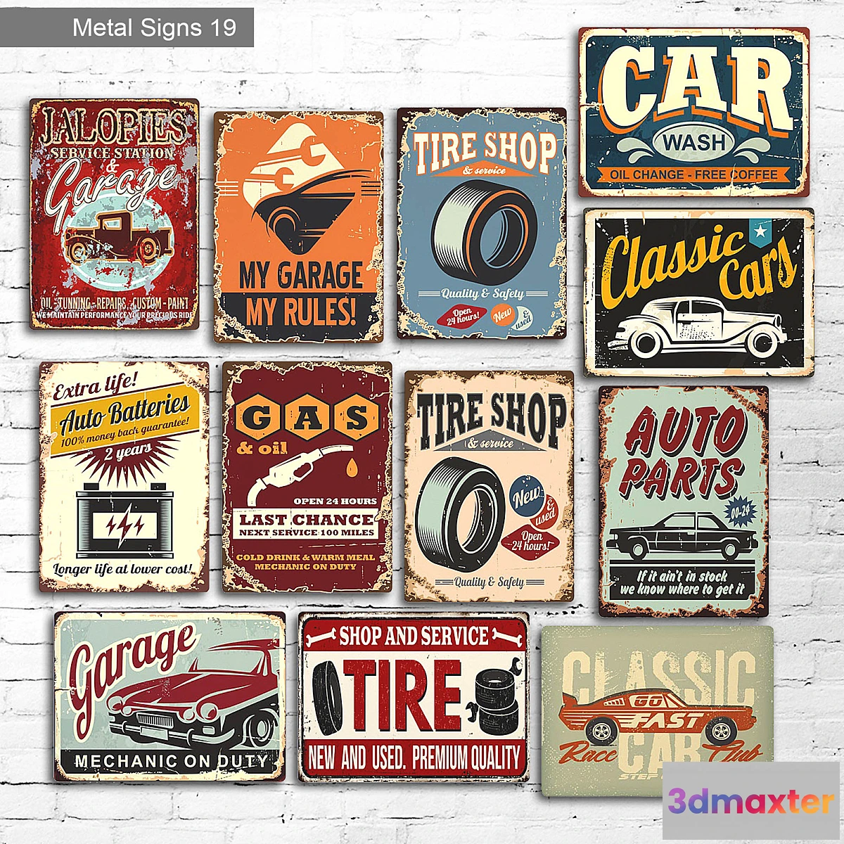 1403092 - Metal Signs 19 3D Max