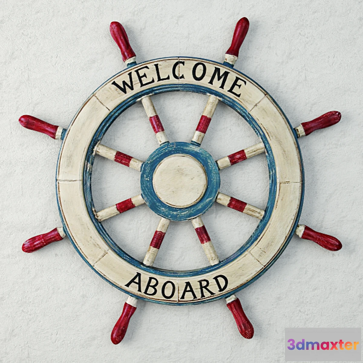 1404232 - Wood Wheel Wall Decor 3D Max