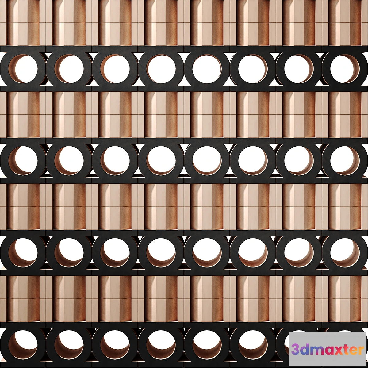 1404346 - Modular decorative partition JALI NEUTRO & NERO by Mutina 3D Max