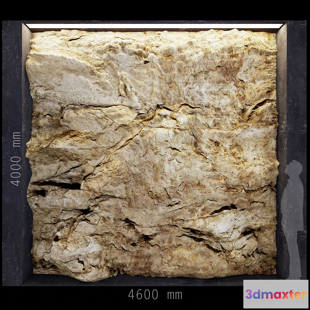 1406920 - ROCK Decorative wall 2C1 3D Max