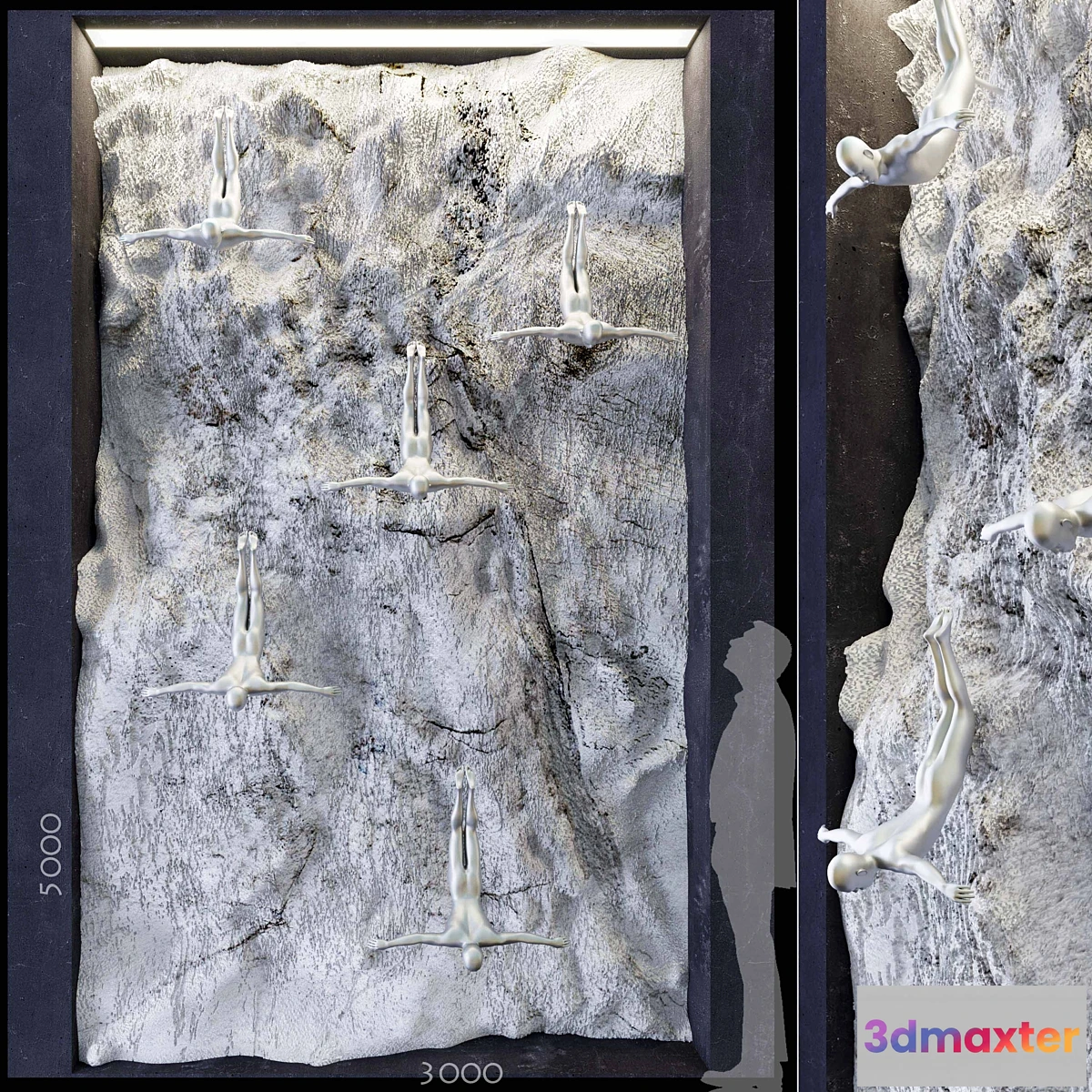 1407486 - ROCK & Sculpture _ Decorative wall 1 3D Max