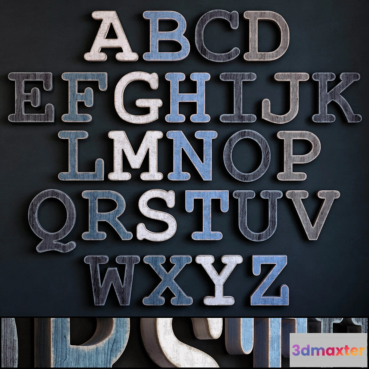 1409620 - Wooden alphabet 3D Max