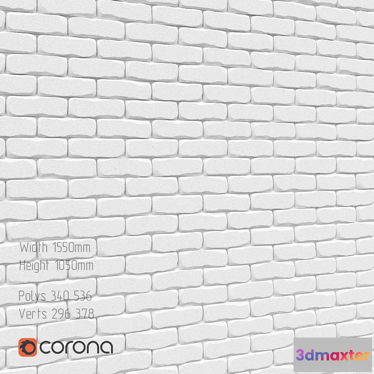1409720 - White brick 3D Max