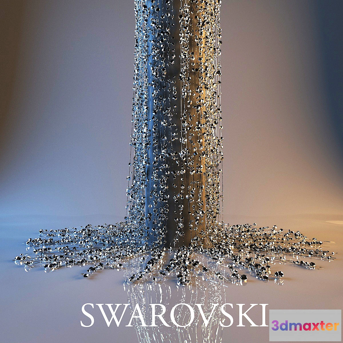 1410414 - Swarovski crystals for the column 3D Max