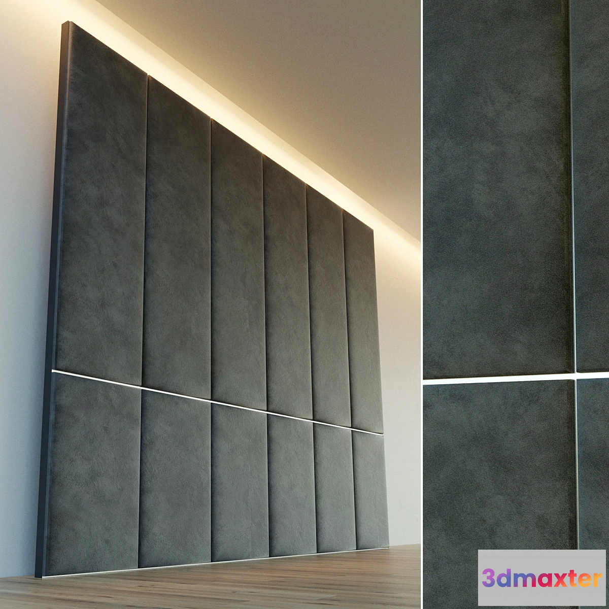 1412392 - Decorative wall. Soft panel. 21 3D Max