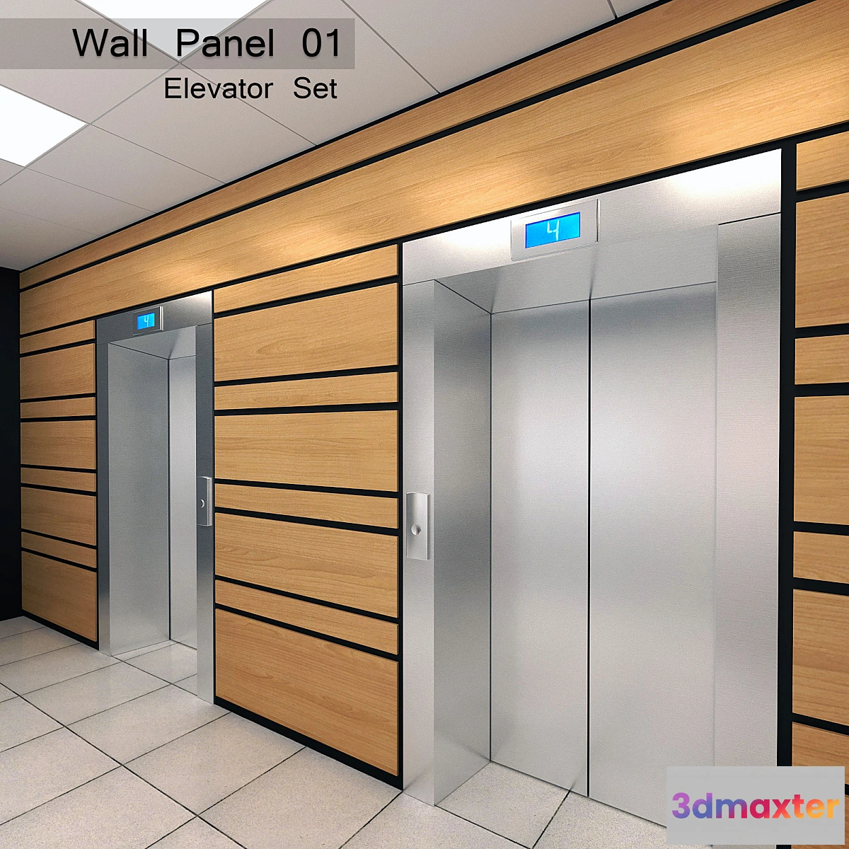 1413550 - Wall Panel 01. Elevator Set 3D Max