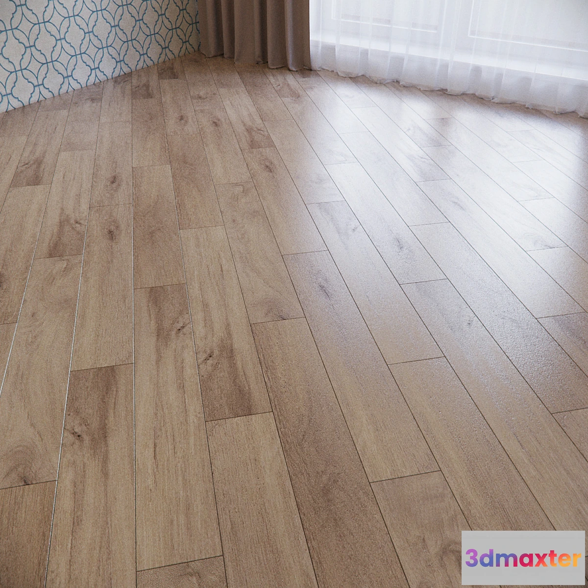 1415562 - Parquet gray oak 3D Max