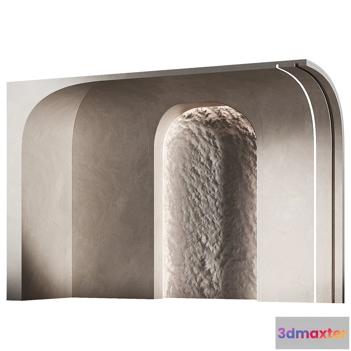 1416394 - Modular wall decorative panels 11. Rounded arched openings. 3D Max