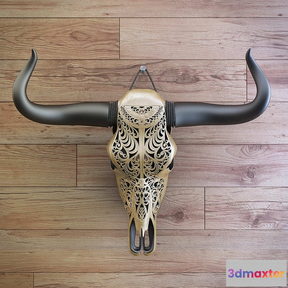 1417346 - Carved cow skull 3D Max